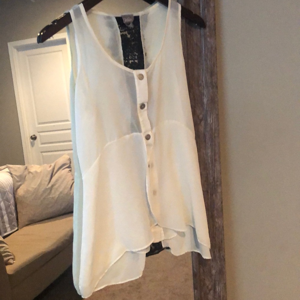White & Black Top